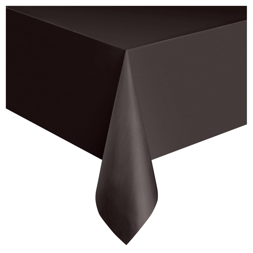 Way To Celebrate Rectangular Plastic Table Cover, Black, 54 in x 108 in, 1 Count