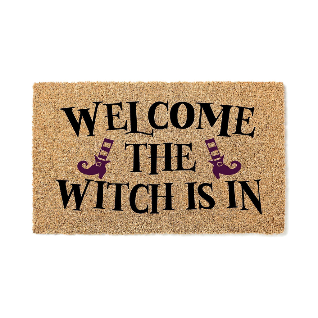 Welcome The Witch Is In Door Mat | Funny Doormat | Welcome Mat | Halloween Decor | Funny Door Mat | Home Doormat | Halloween Mat