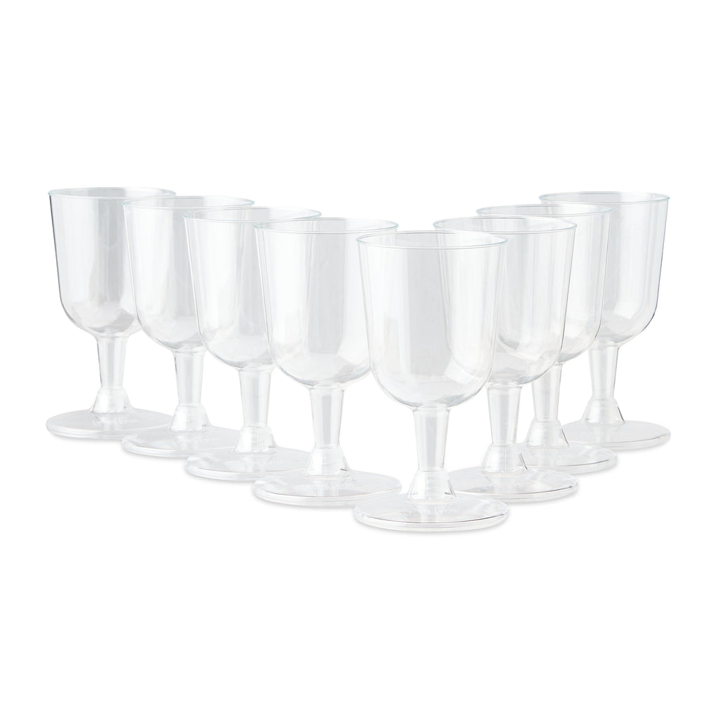 Way To Celebrate Clear Plastic Wine Glasses, 8 Count, 6.3 fl oz, 4.84 in x 2.64 in