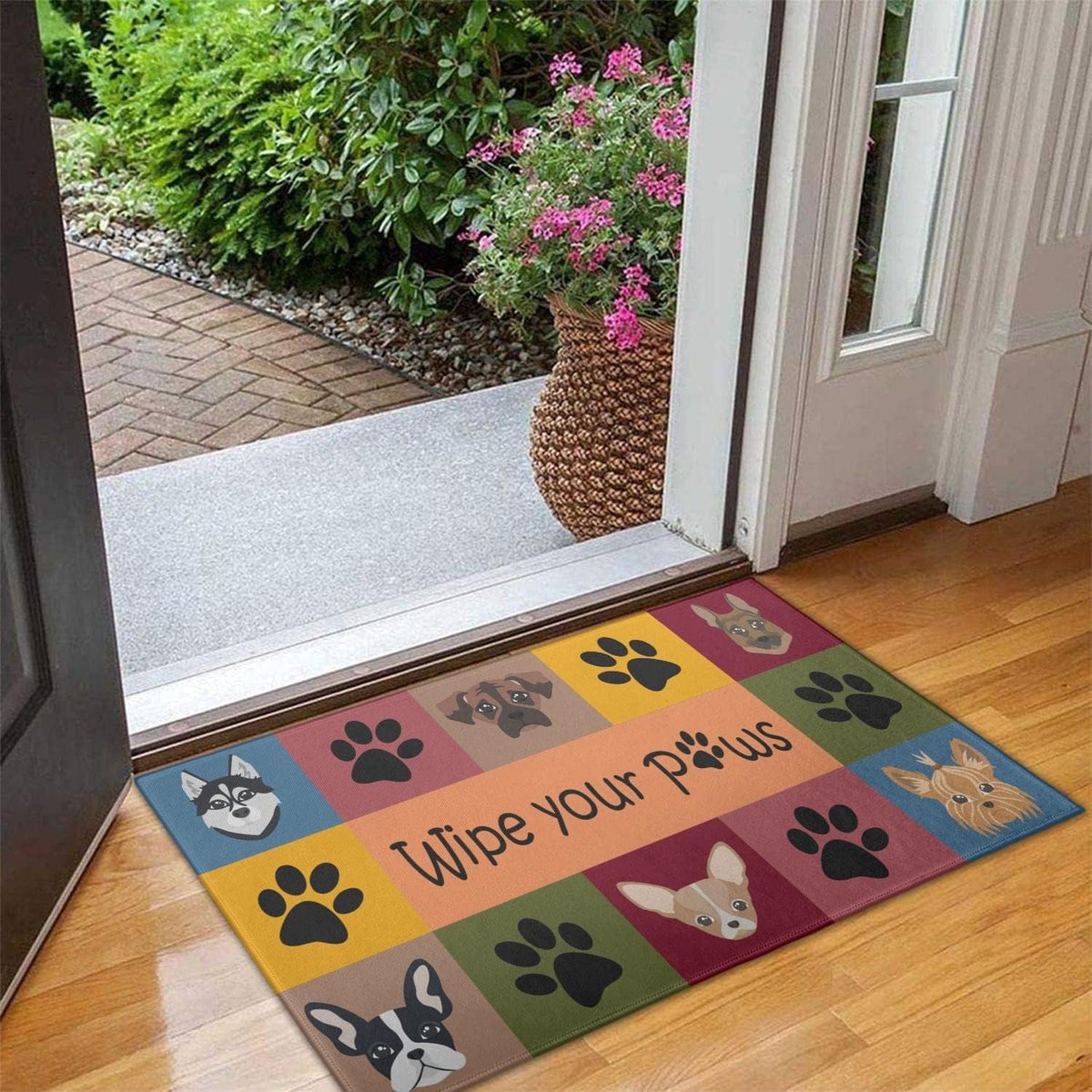 Bear Rugs Tribal Doormat Non-Slip Absorbent Resist Dirt Front Door Mat Machine Washable Welcome Mats Outdoor Inside Floor Rugs for Entryway 30" X 17"…