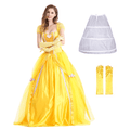 Women's Classic Belle Princess Halloween Costume with Sleeve