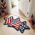 Wooowa Plush Style Multi Purpose Floor Mat Bathroom Entrance Coffee Table Carpet Fit for Fourth of July Decorations Patriotic Decor for Home Daily Holiday Festive Use