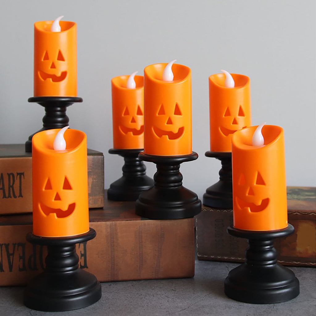 XGFHYJEH Halloween Decorations LED Candle Lights, 3pc Pumpkin Lantern, Halloween Indoor Decor, Halloween Table Decoration Ornament for Home Room Party