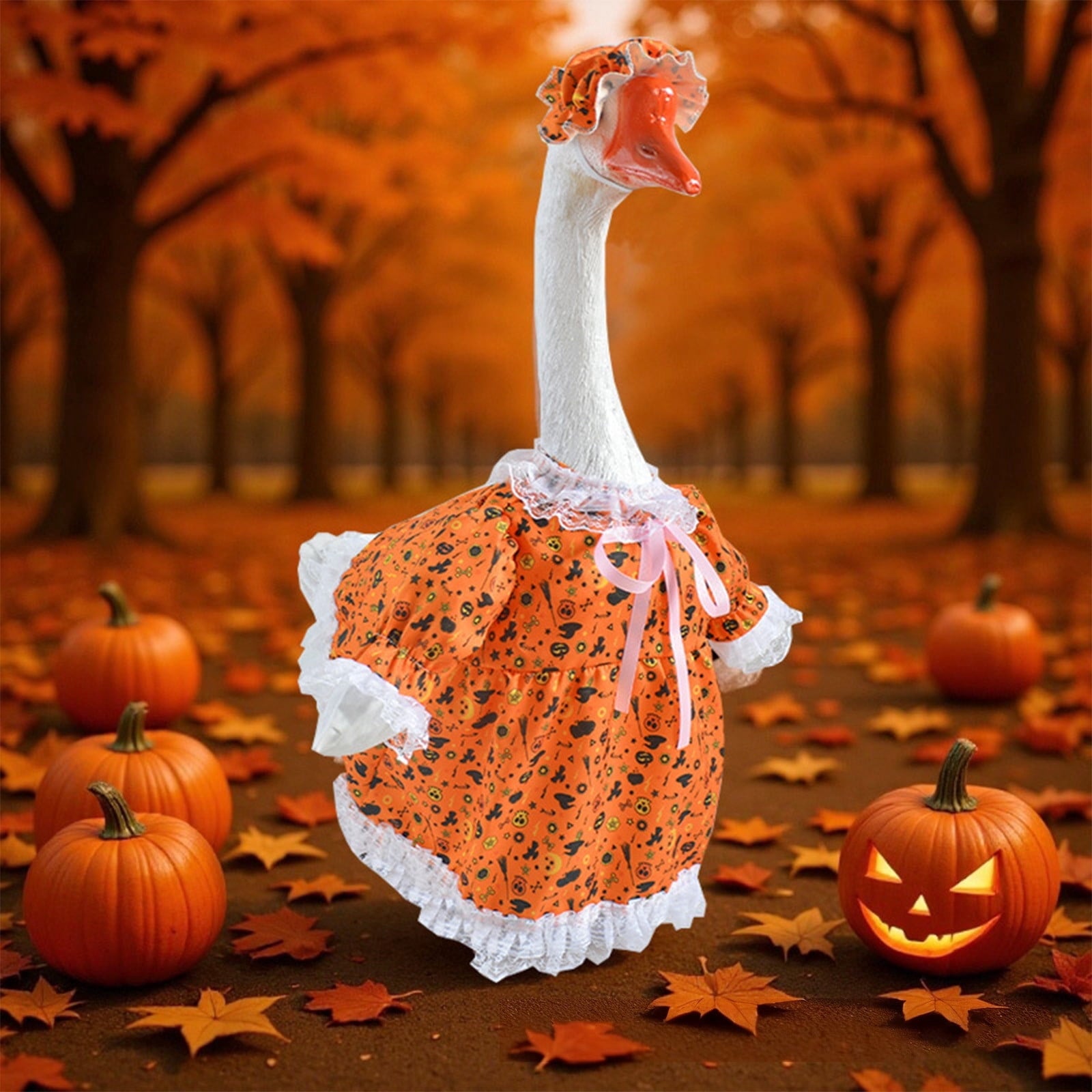 XGFHYJEH Porch Goose Outfits Halloween, Porch Goose Clothes Clearance, Goose Clothes for Porch Goose, Goose Costume 23'' for Outdoor Outside Front Porch Garden Yard Lawn