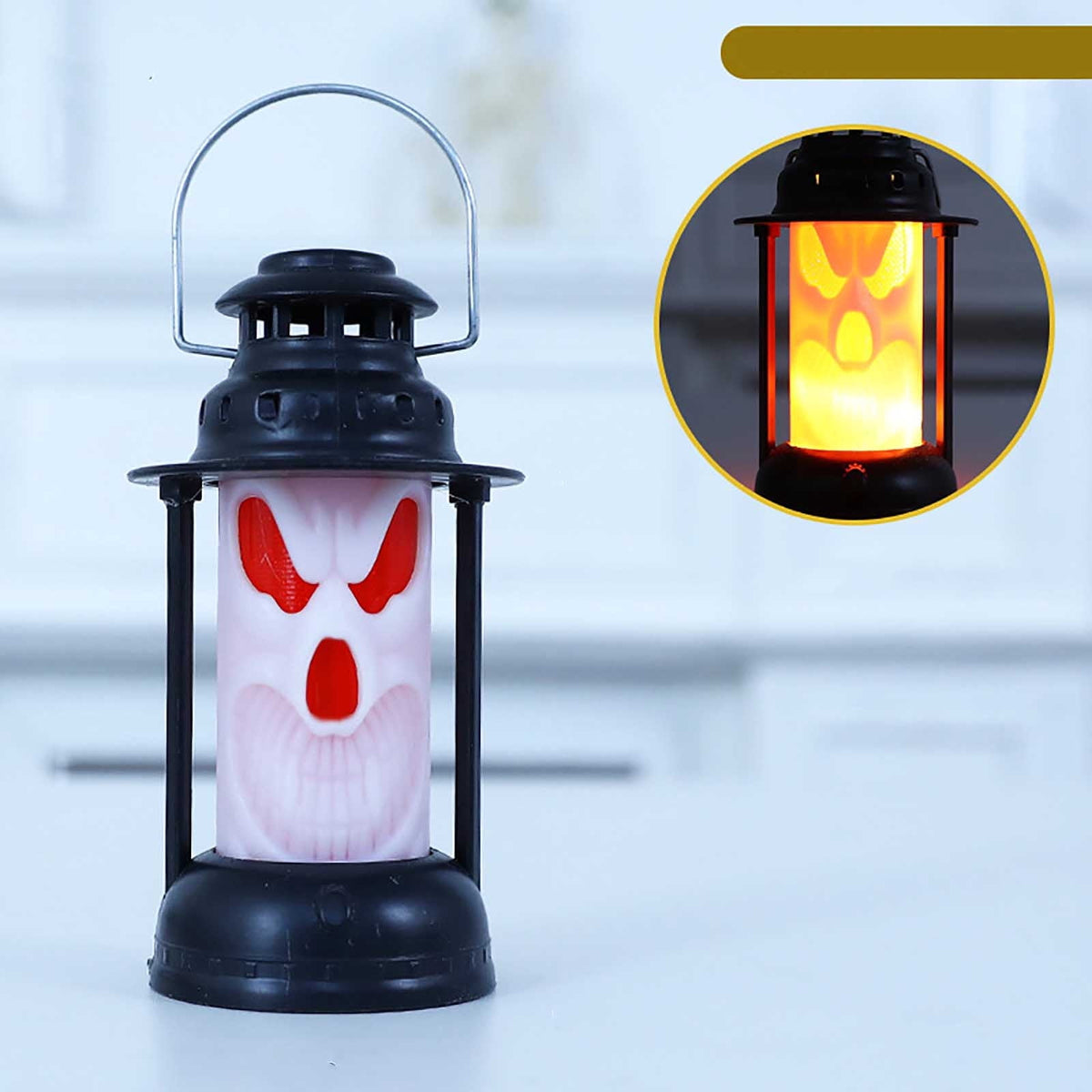 YZEGDCH Halloween Decorations Costume Skull Kerosene Lamp Home Savings Landscape Decor for Table Patio Garden Yard Pathway Porch