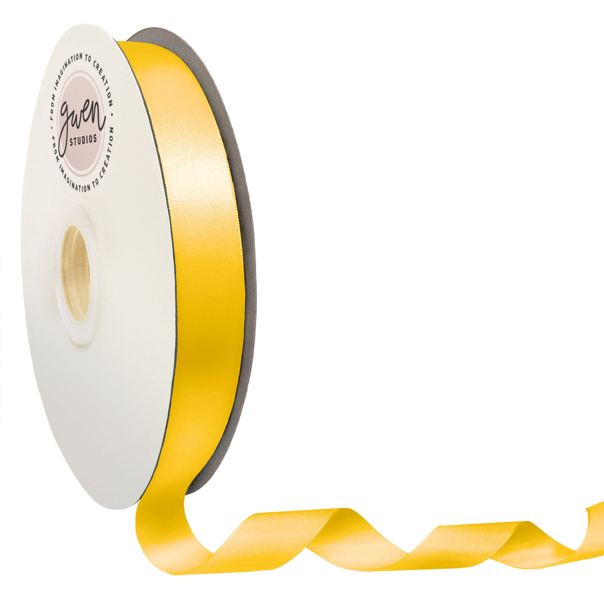 White Single Faced Satin Ribbon, 7/8" x 100 Yards by Gwen Studios