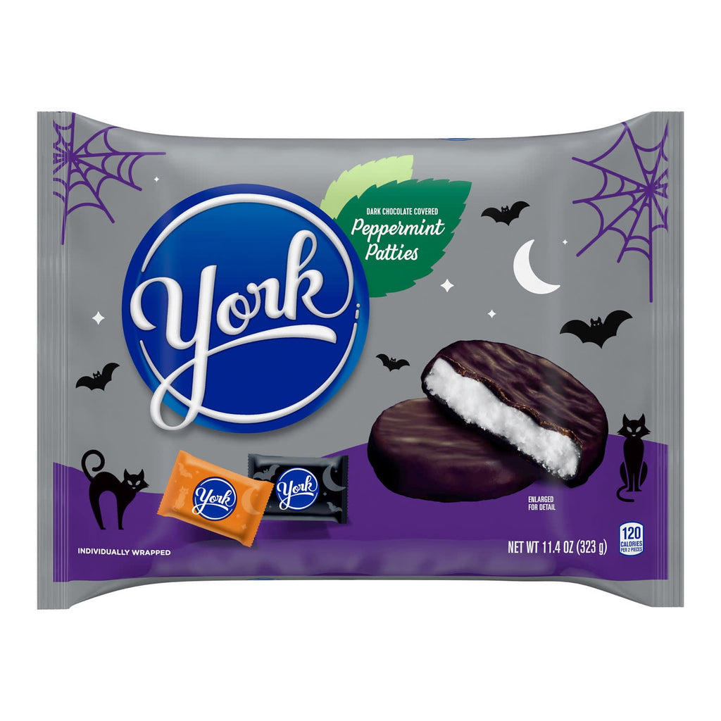 York Dark Chocolate Peppermint Patties, Halloween Candy Bag, 11.4 oz