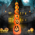 Zimtown 9 FT Halloween Inflatables Pumpkin, Halloween Decoration Blow up Pumpkins w/ Build-in LEDs for Halloween Party