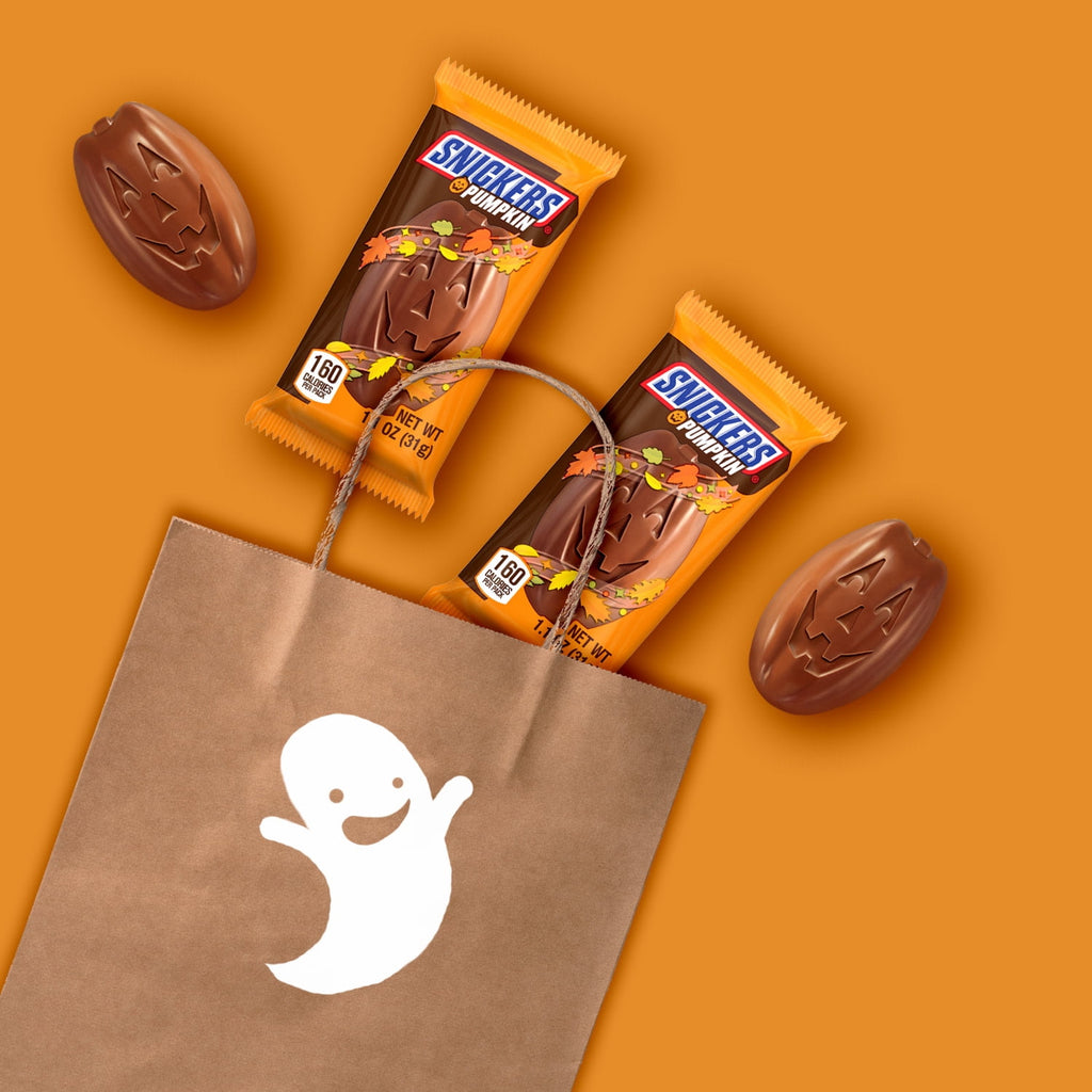 Snickers Pumpkin Milk Chocolate Halloween Candy Bulk Pack of 6 - 1.1 oz