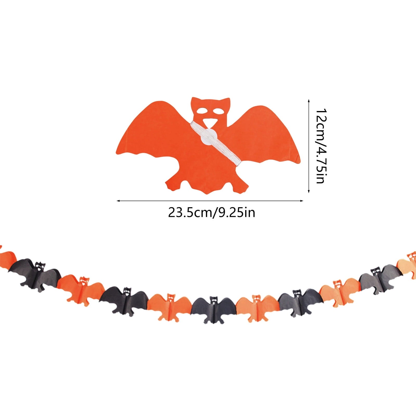 Halloween Paper Banner Decorations, 9.8Ft Orange Black Spider Bunting Garland Banners Decor for Wall Home Indoor Outdoor Birthday Party Supplies