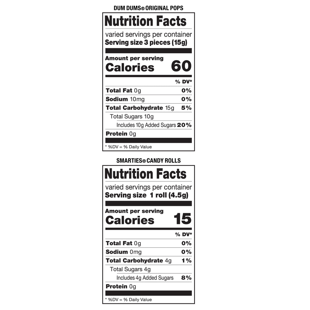 Dum Dums & Smarties Halloween Allergen-Free, Assorted Candy Mix Lollipops & Suckers, Hard Party Candy Bags, 400 Count