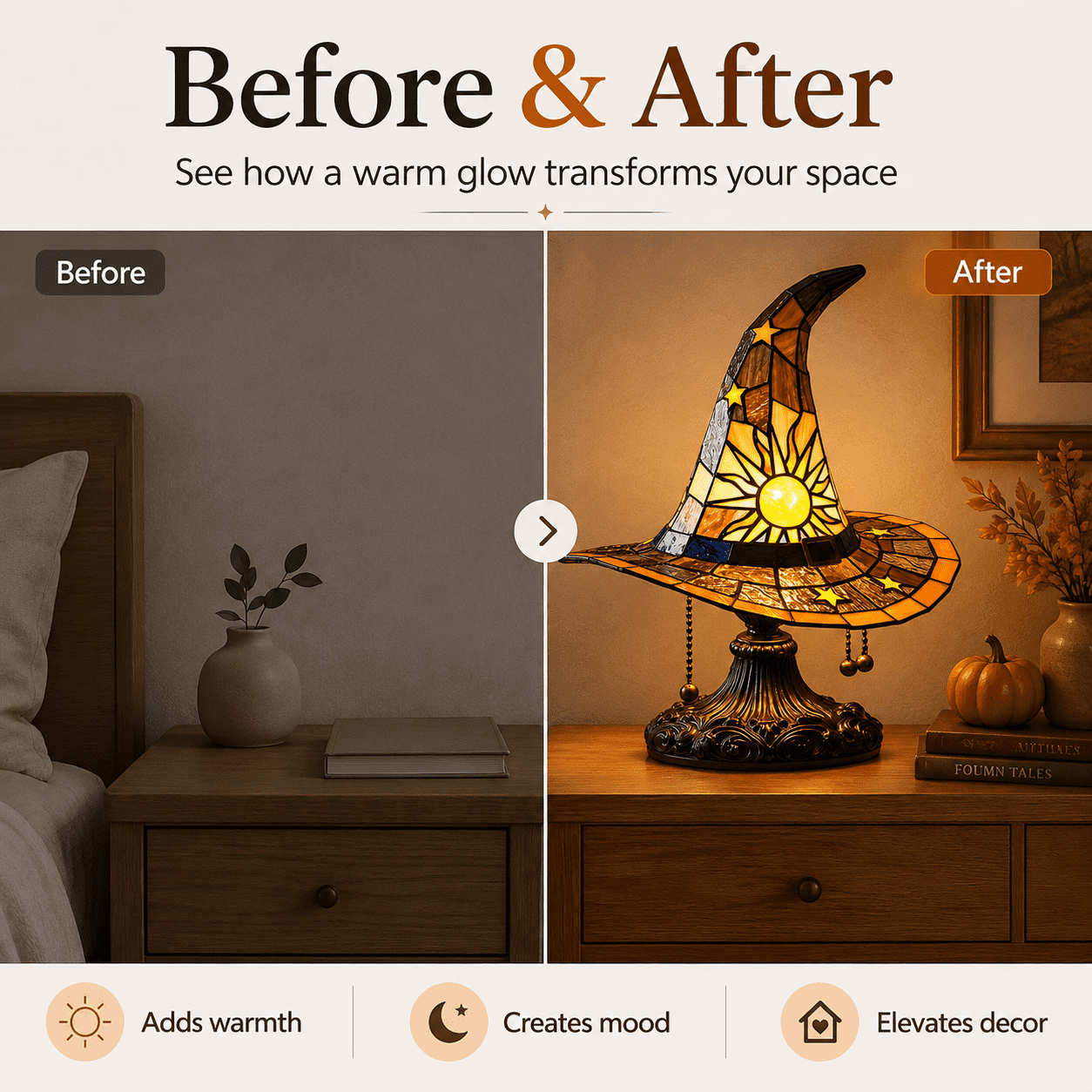 Diceymbol Halloween Decorations and Fall Decor, Halloween Venue Decoration Ghost Props LED Illuminated Ghost Decorations for Tabletop, Mantel, Shelf Indoor Outdoor 9.05 inch