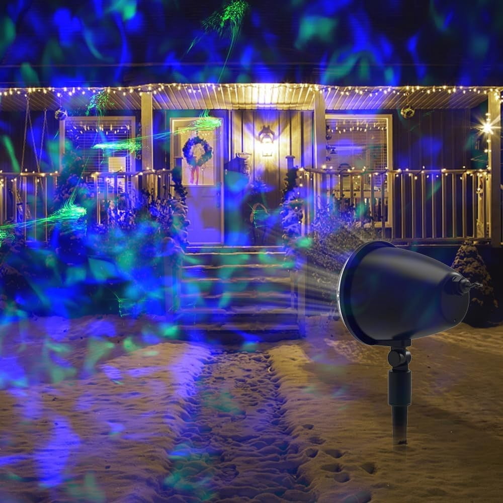 10 Colors Outdoor LED Landscape Projector Lights Holiday with Remote and Timer