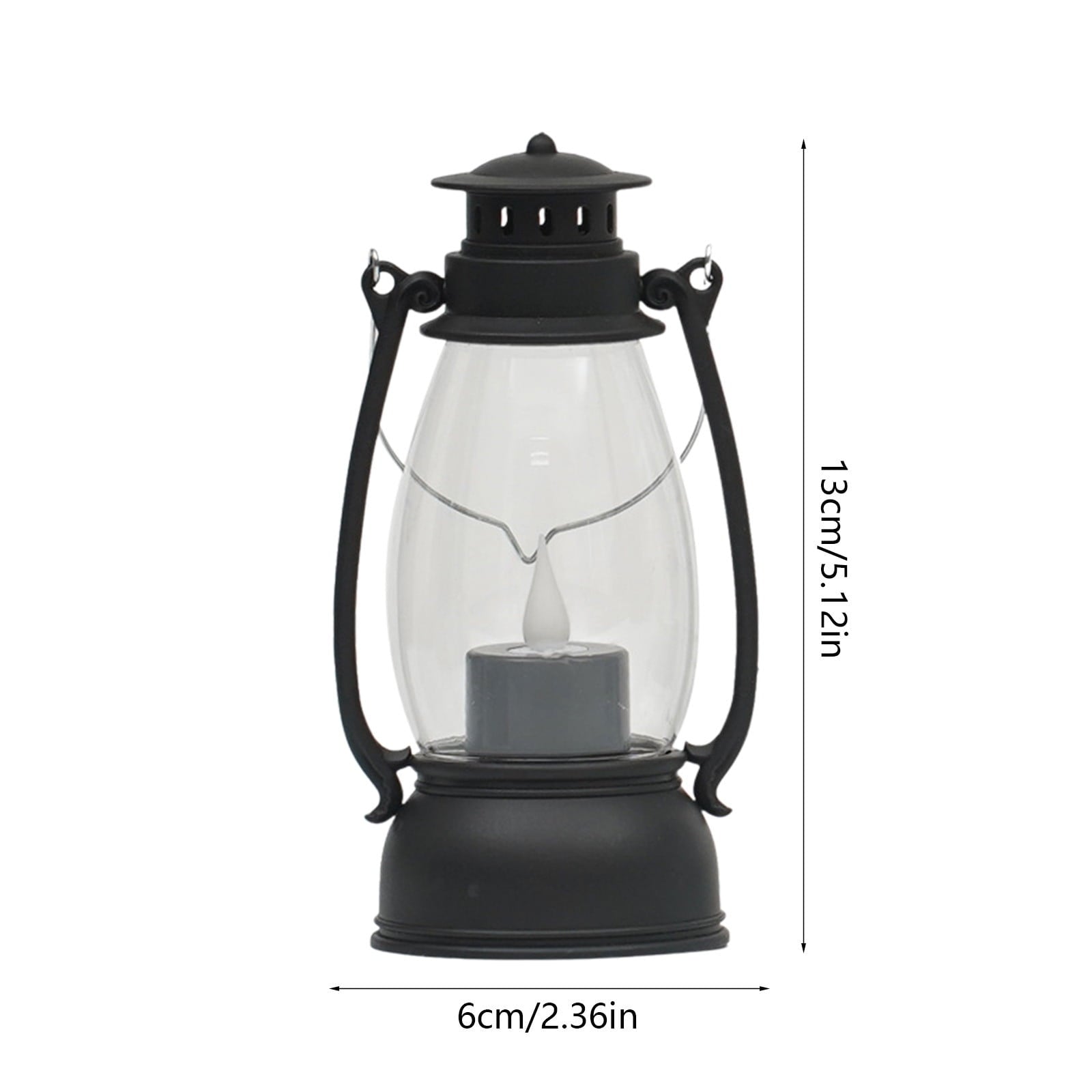 SCNOR Vintage LED Flameless Candle Lantern, Flickering Flame, Battery Operated, Portable Hanging Decor for Christmas Halloween Indoor Outdoor Home