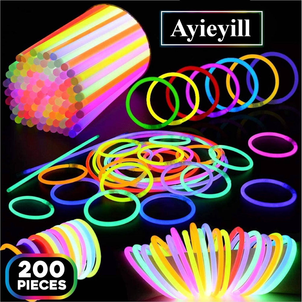 Ayieyill 100pcs Glow Sticks Bulk Party Pack 8" Halloween Glow Sticks for Kids Glow in The Dark Party Supplies