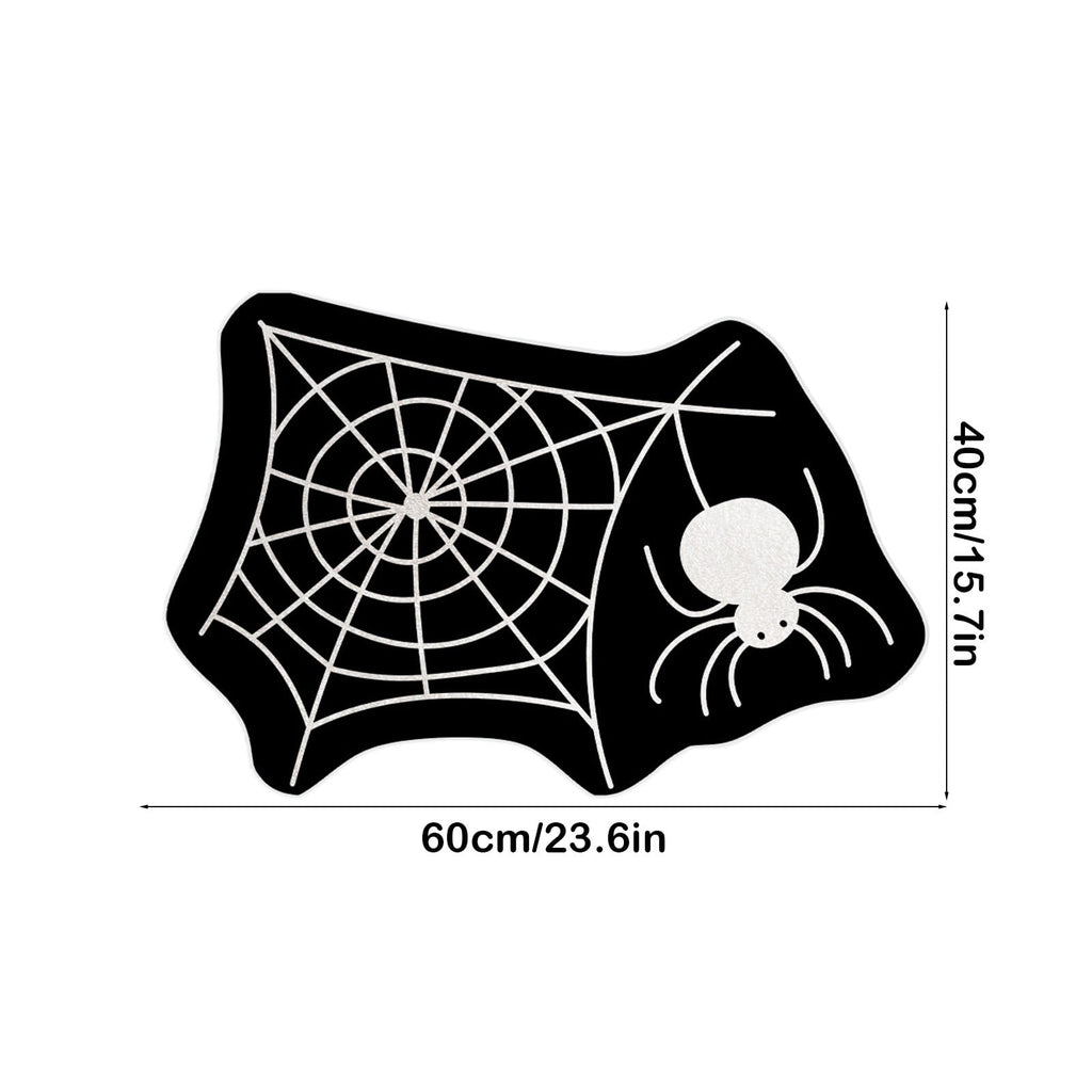 Xuniizn Halloween Mat, 16X24" Velvet Halloween Door Mat for Outside Entrance, Spooky Halloween Rug for Outdoor & Indoor, Non Slip Washable Halloween Doormat, Halloween Bathroom Decor