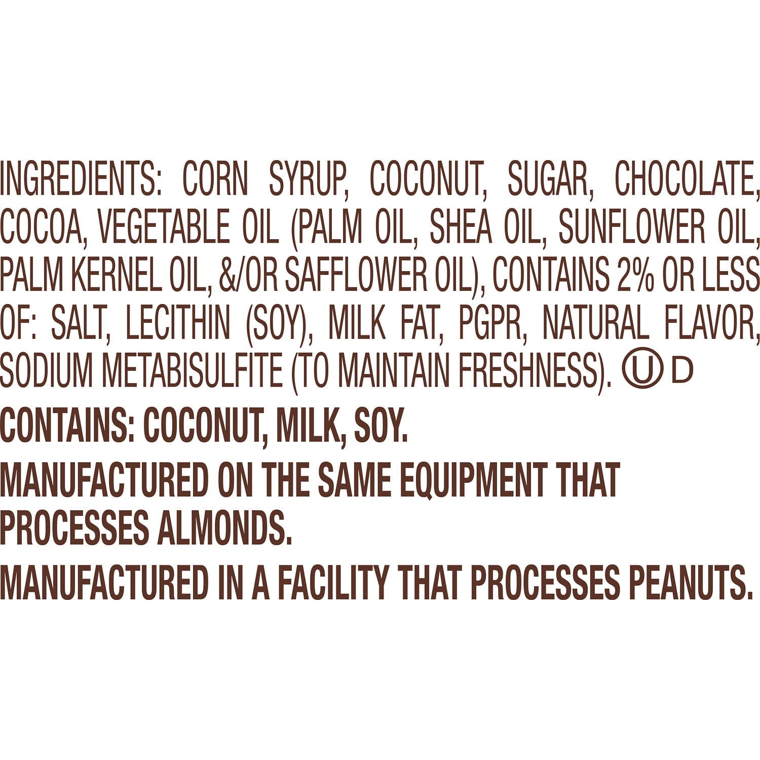 Mounds Coconut and Dark Chocolatey Snack Size, Halloween Candy Bag, 11.3 oz