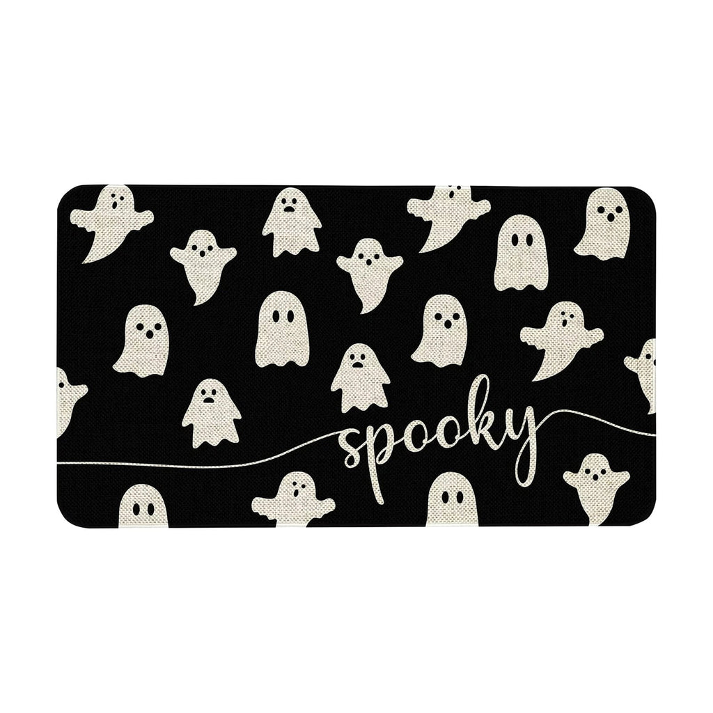 Halloween Welcome Doormat, Indoor Outdoor Entrance Floor Mat, Trick or Treat Decorations Doormat, Non Slip Halloween Decor Funny Mats