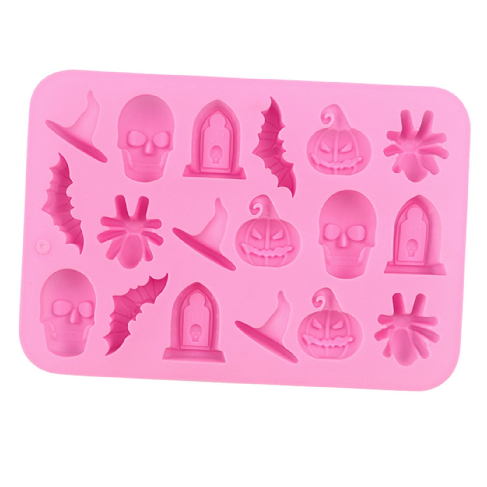 Halloween Silicone Molds for Halloween Candy,Chocolate,Gummy and Halloween decor,Jack O Lantern Candy Mold,Easy Release Spider Witch Hat Pumpkin Fondant 3D Mold