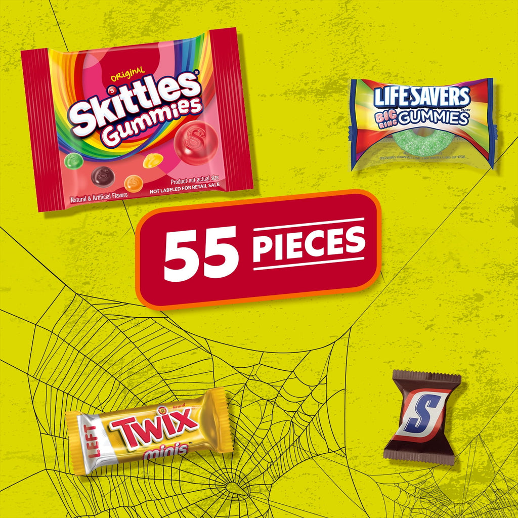 Snickers, Skittles Gummies & More Halloween Candy Variety Pack - 205 Ct Bulk Bag