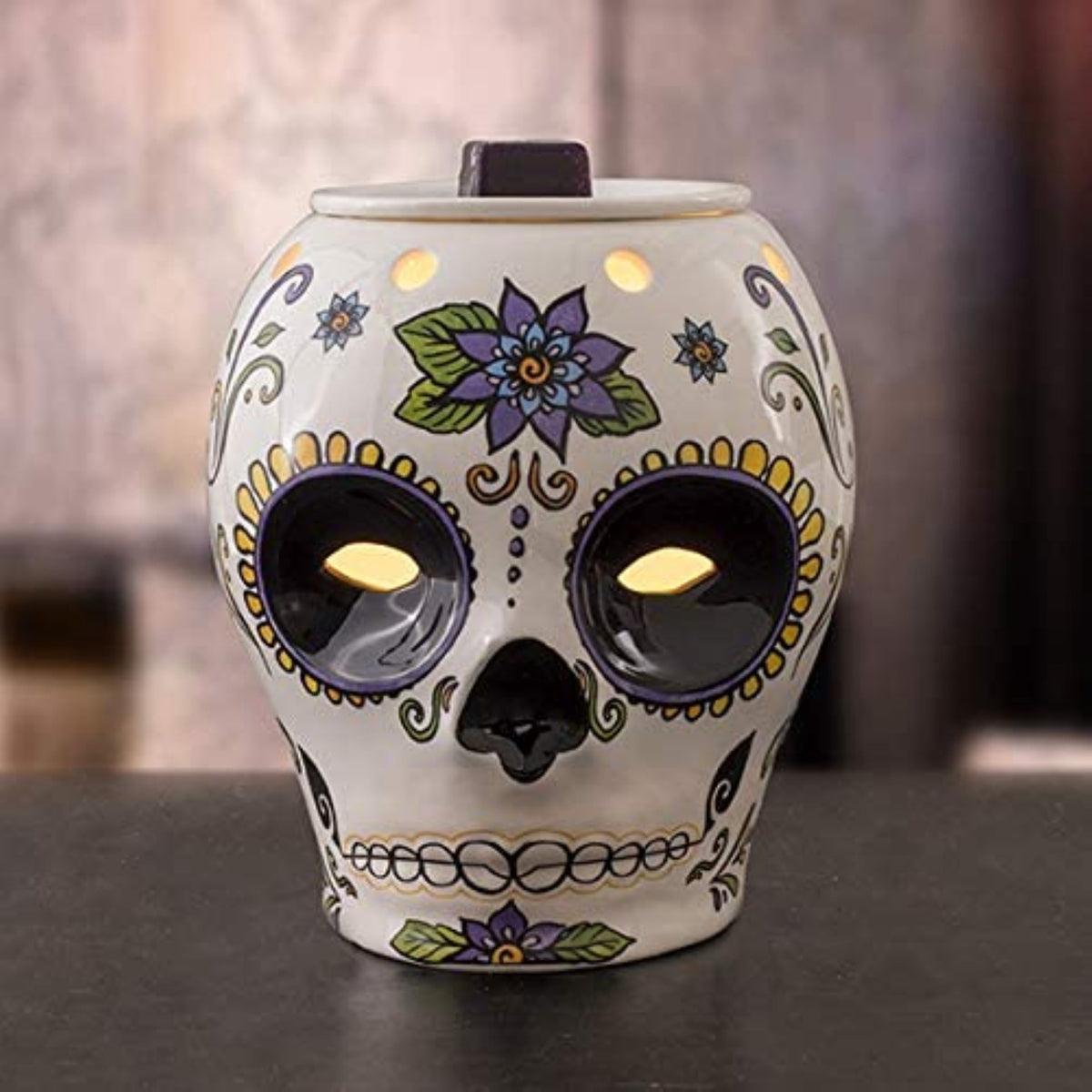 Scentsationals Wax Melt Warmer, Wax Warmer for Scented Wax Melts - Day of The Dead Collection Vistoso - Candle Wax Melter for Fragrance Cubes and Tarts