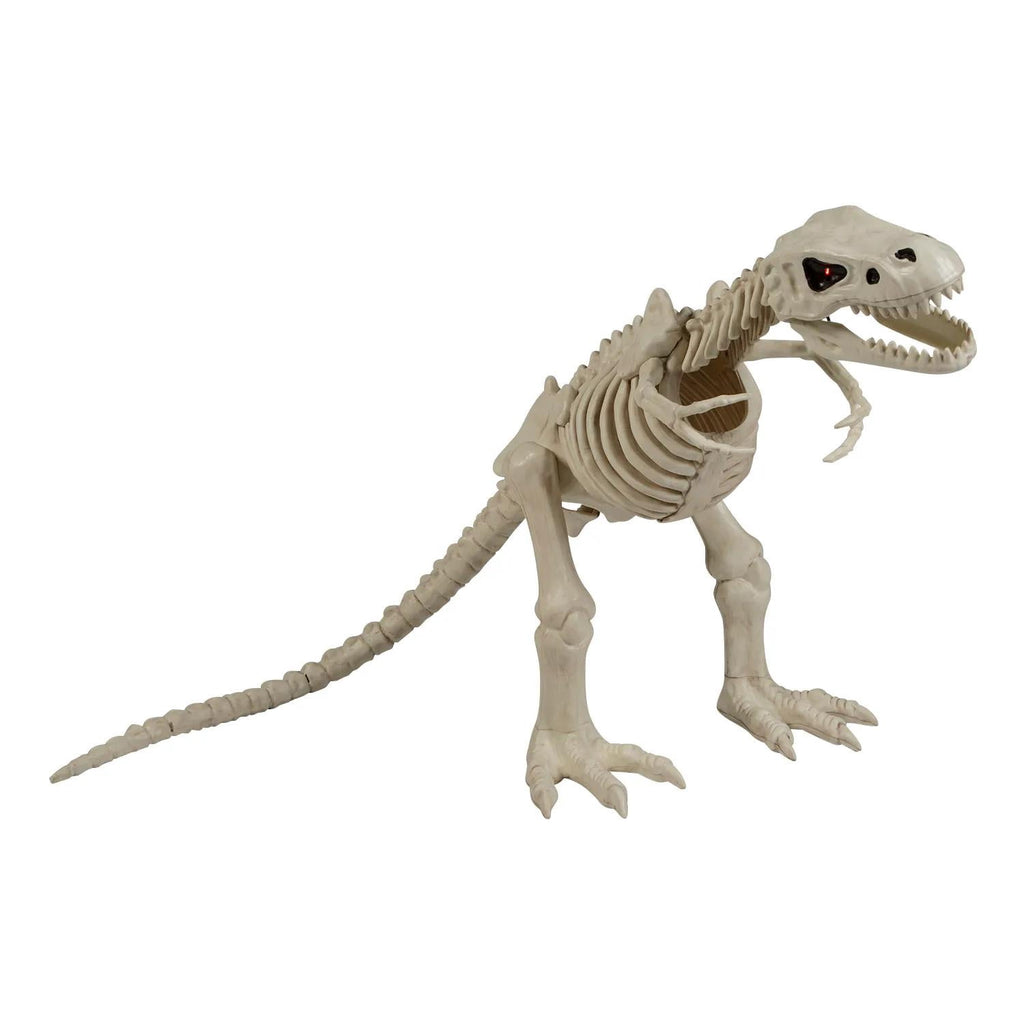 Seasons - 15 1/2" Animated Light-Up Tyrannosaurus Rex Skeleton Halloween Decoration - One Size