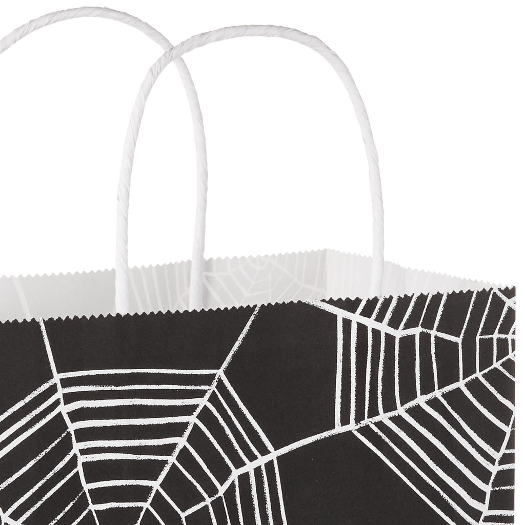 Hallmark Medium Halloween Gift Bag (Webs on Black), 1 Count