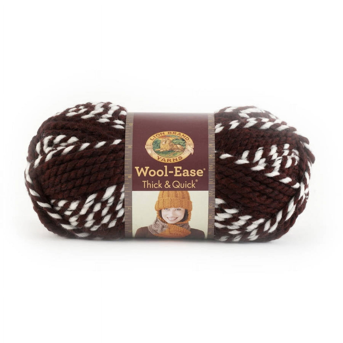 Lion Brand Yarn Wool-Ease Thick & Quick Fisherman Super Bulky Acrylic Wool Blend Yarn