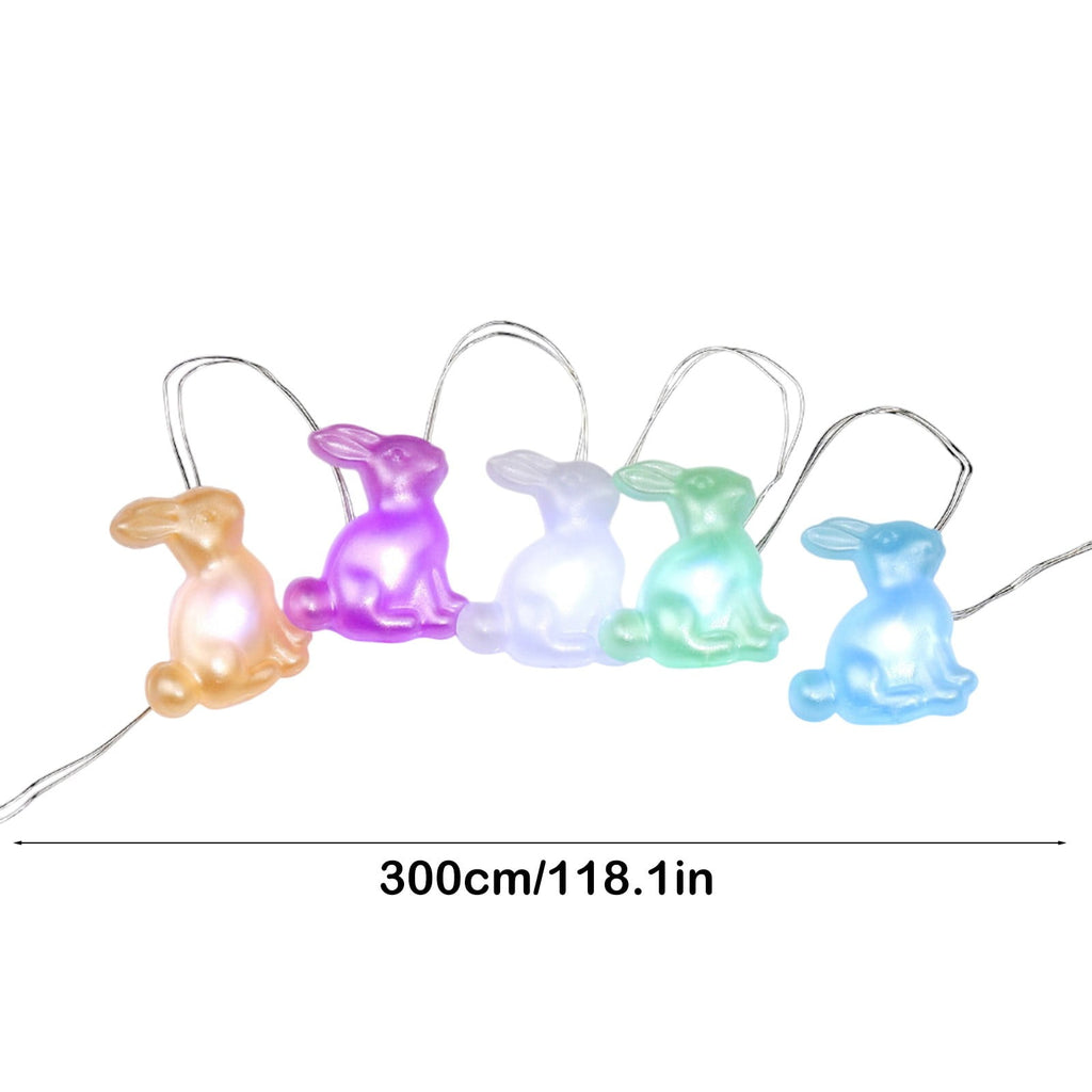 Stijggn 10 Easter Lights Outdoor Easter Decor LED Bunny Lights Plug in Easter Lights String for Indoor Outdoor Spring Decor & Easter Decor