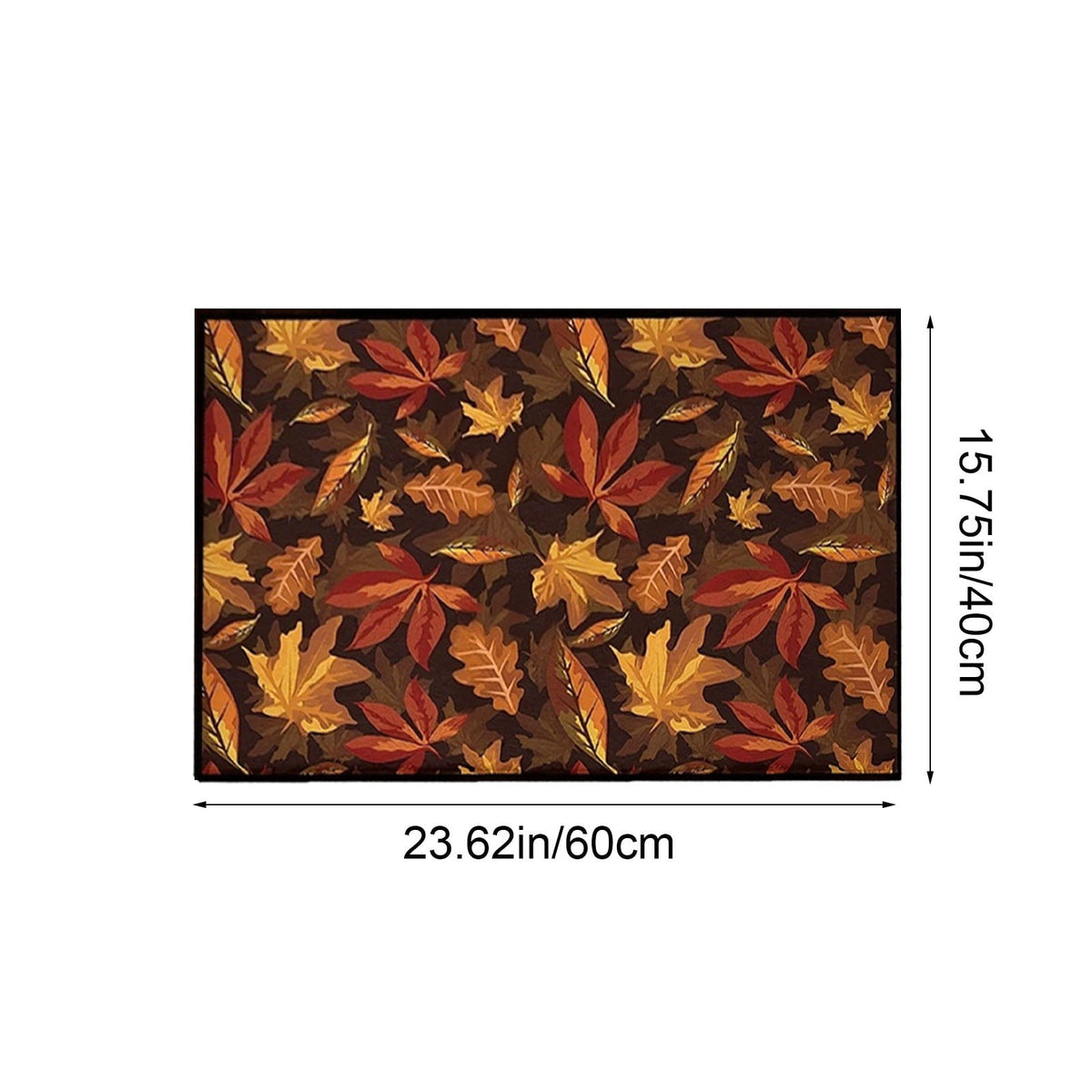 syligr Halloween Thanksgiving Doormat with Maple Leaf & Pumpkin Patterns - Non-Slip Floor Mat for Entryway, Kitchen, Porch, Fall Harvest Decor Rug with Anti-Fatigue Backing, Gift for Thanksgiving