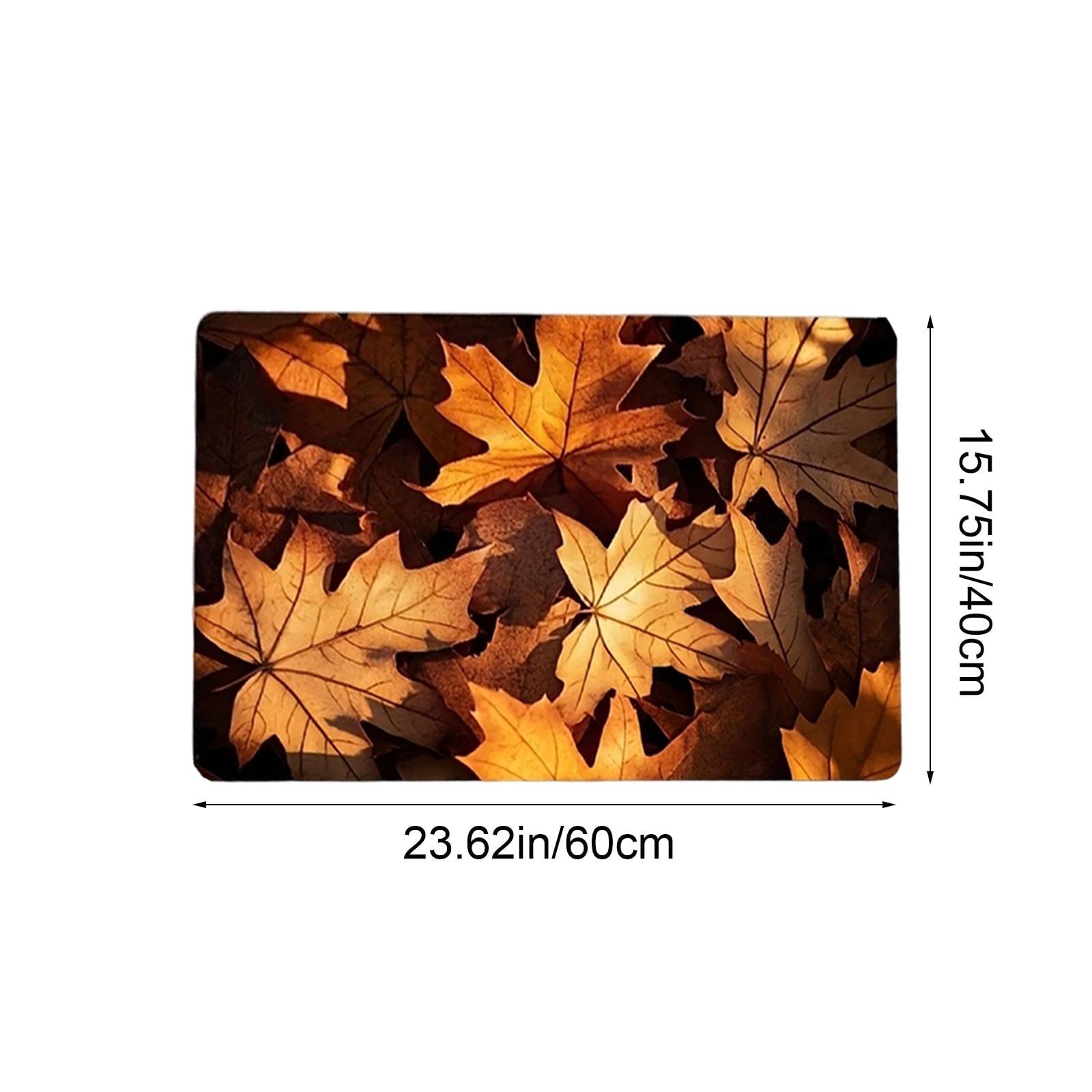 syligr Halloween Thanksgiving Doormat with Maple Leaf & Pumpkin Patterns - Non-Slip Floor Mat for Entryway, Kitchen, Porch, Fall Harvest Decor Rug with Anti-Fatigue Backing, Gift for Thanksgiving