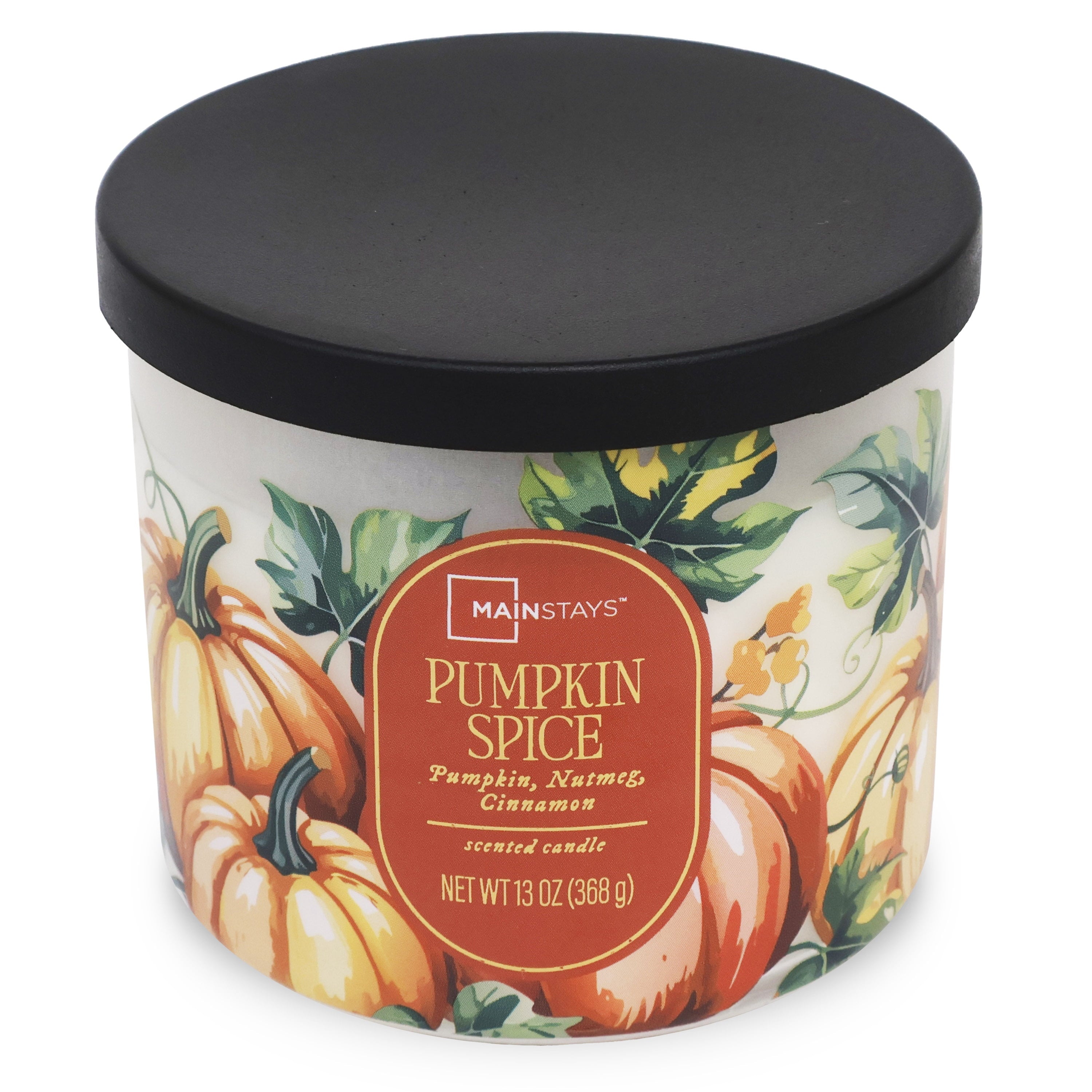 Mainstays Pumpkin Spice 3-Wick Scented Jar Candle, 13 oz