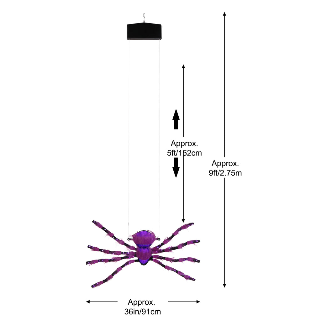 Mr. Halloween 4 ft. Outdoor Animated Spider Web - Purple Web