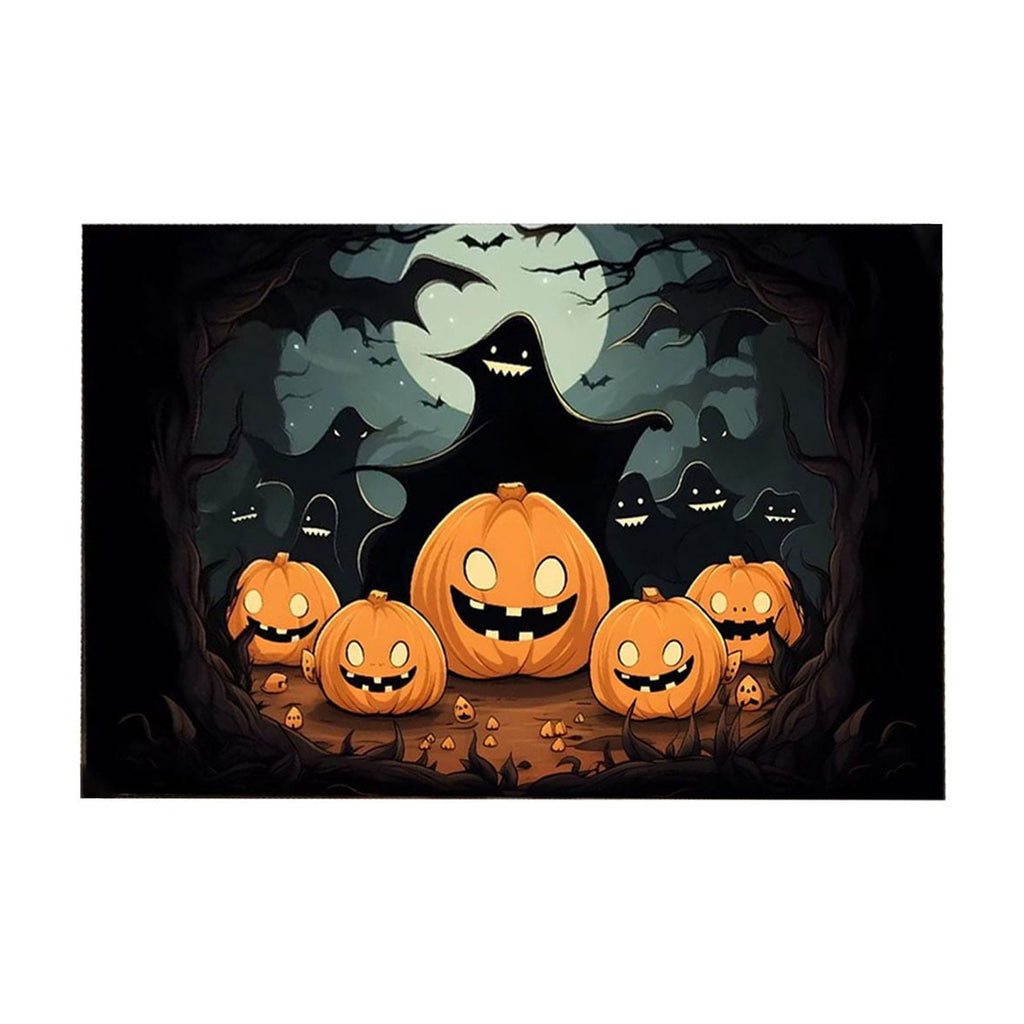 Xuniizn Halloween Mat, 16X24" Velvet Halloween Door Mat for Outside Entrance, Spooky Halloween Rug for Outdoor & Indoor, Non Slip Washable Halloween Doormat, Halloween Bathroom Decor