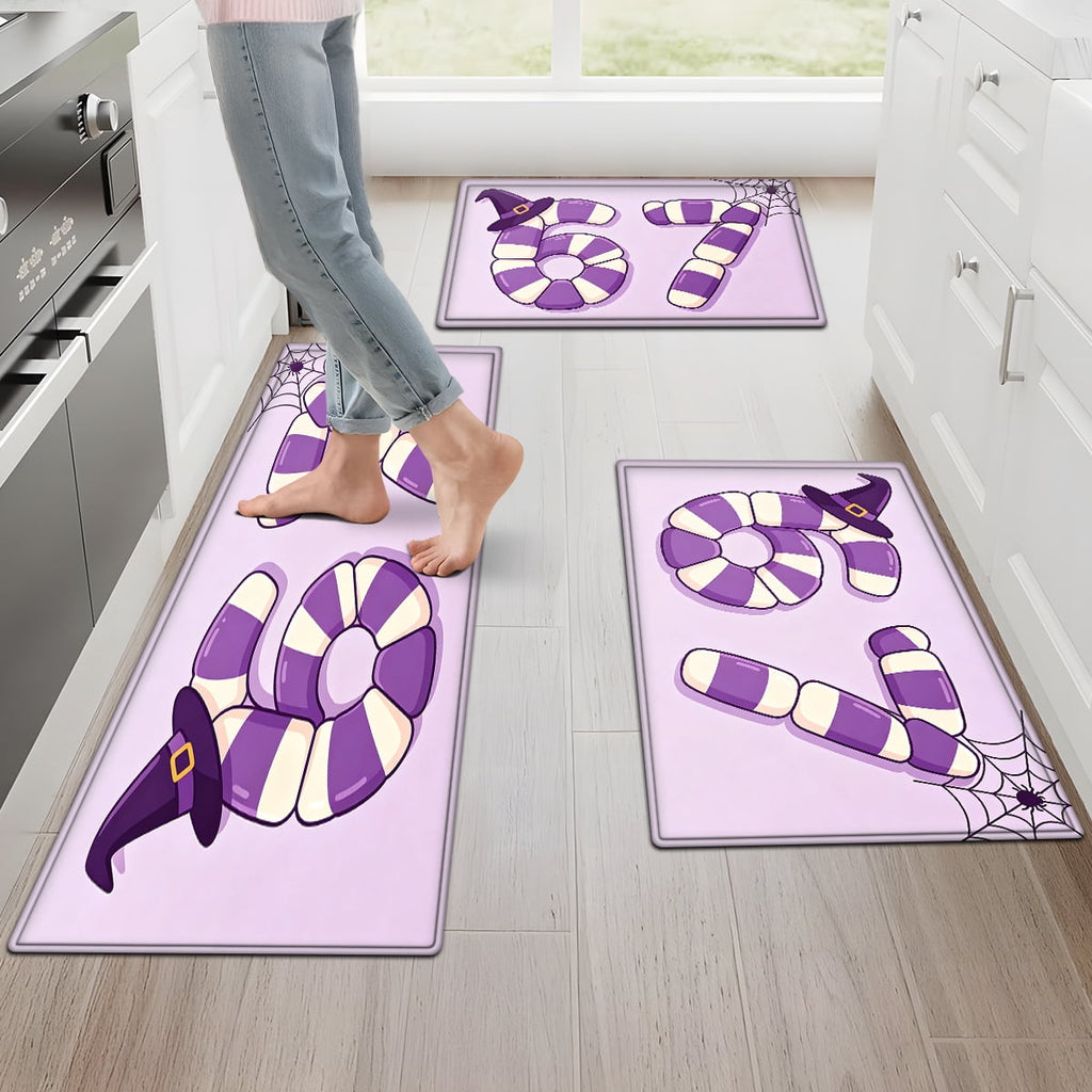 CCTFS Halloween Skeletons Holding Hot Drinks Household 1Pc Flannel Mat and Kitchen Rugs,Soft Non-slip for Bedroom Entryway