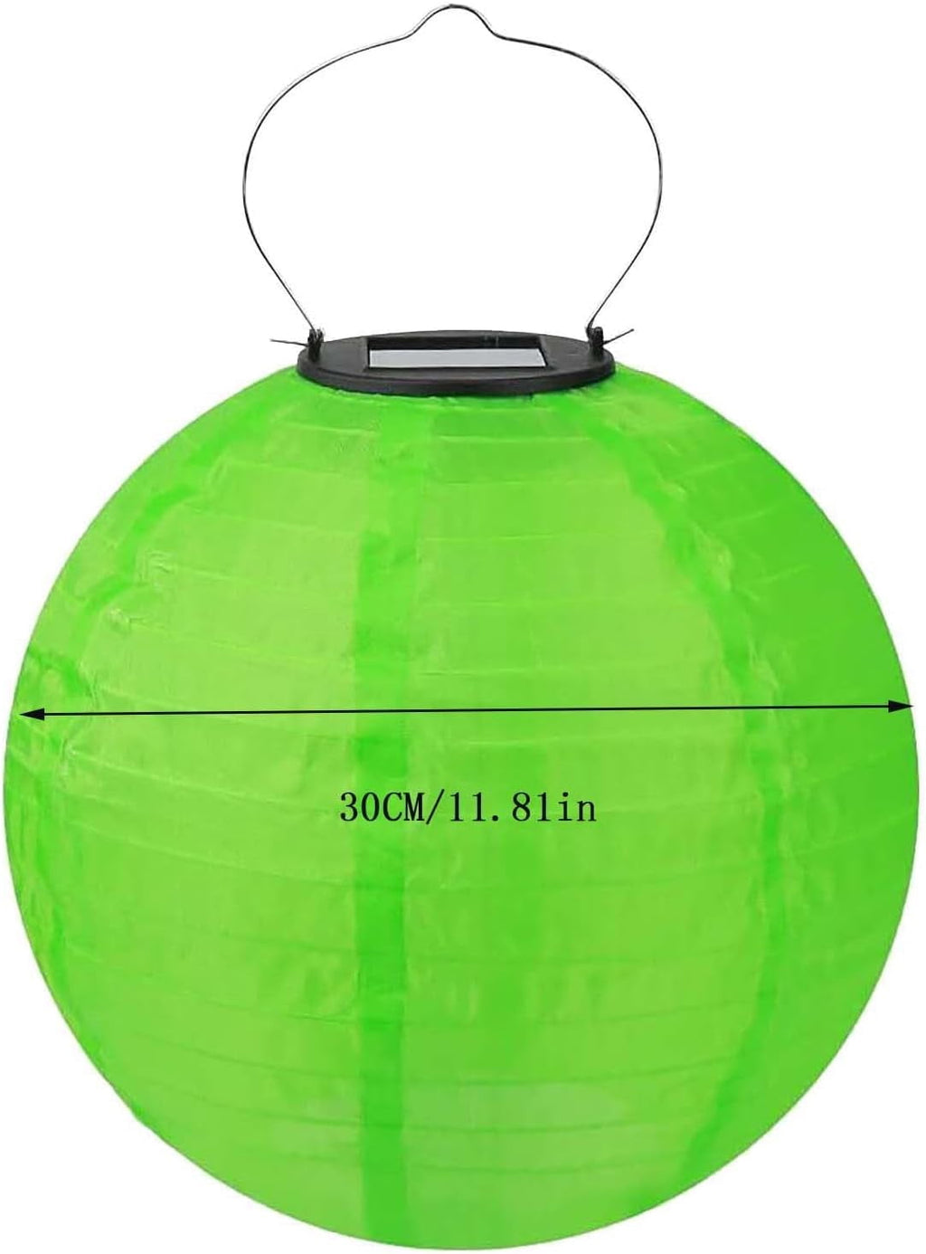 POPUQS White Solar Powered Outdoor Hanging Lanterns, Chinese Traditional 12 Inch