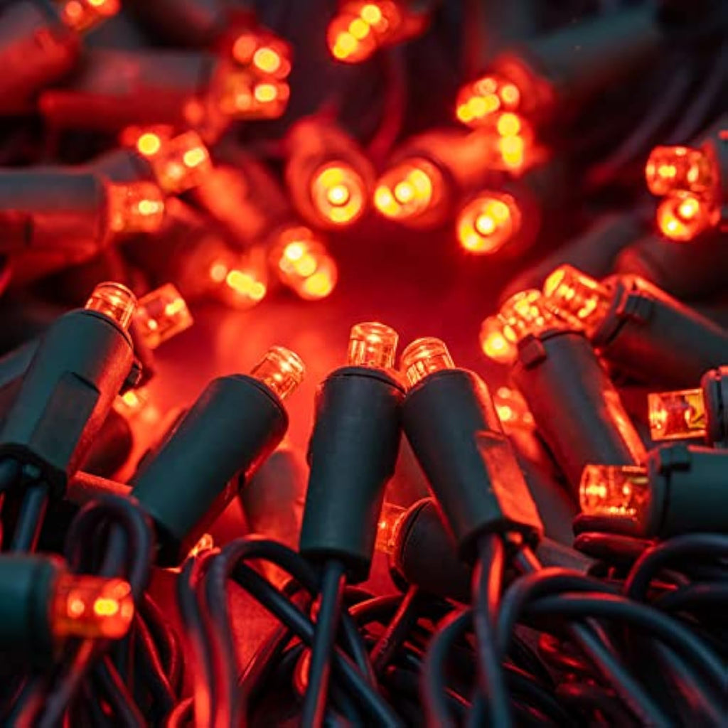 Wick's Outdoor Living LED 5MM Orange Holiday Lights, 24 FT in length, 70 CT, and 6 different color options