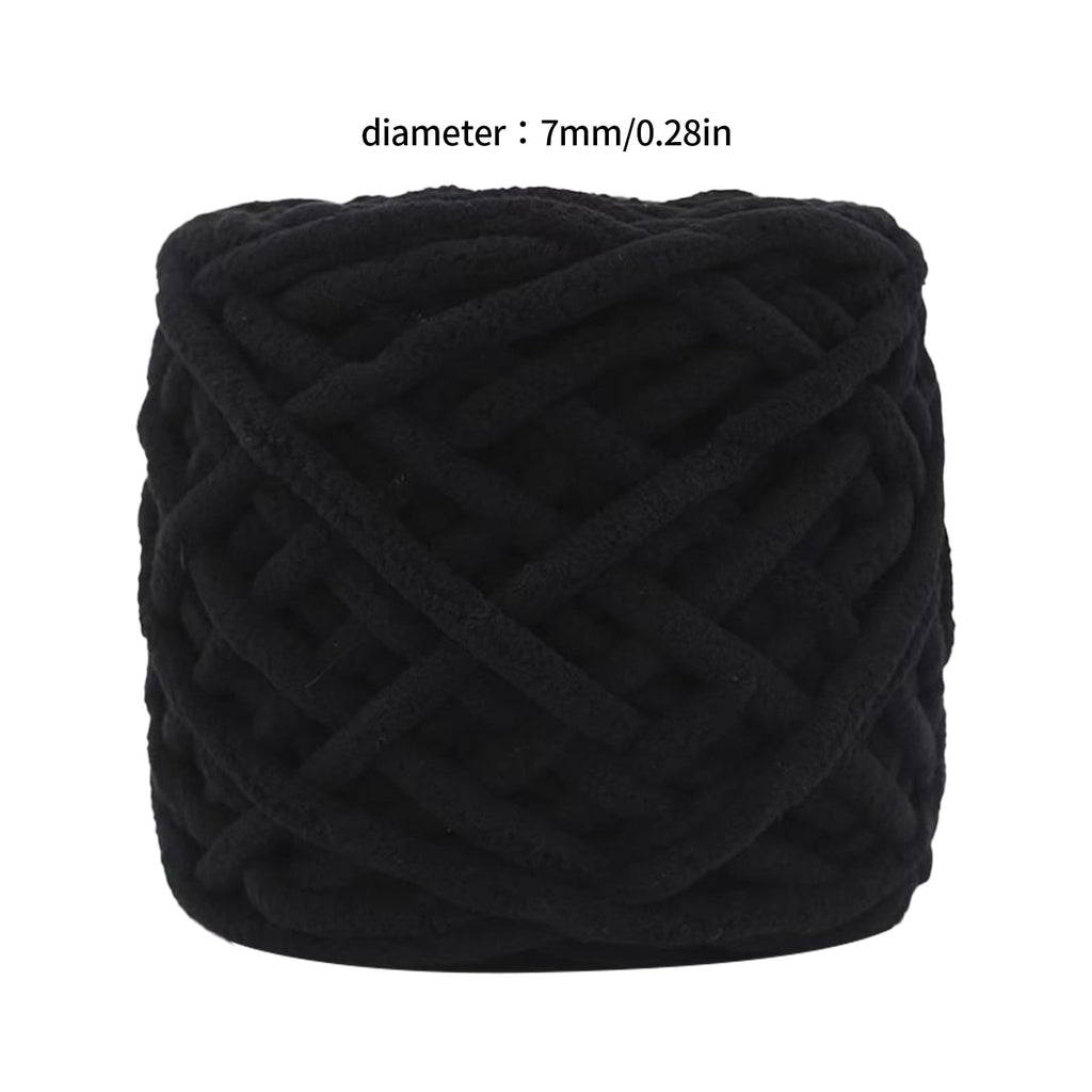 1 Pc Blanket Yarn Chunky Knit Chenille Yarn Soft Velvet Yarn Crochet Knitting Blanket Yarn DIY Craft for Knit Sweaters, Blankets, Shoes, Scarves, Clothes, Dark Green