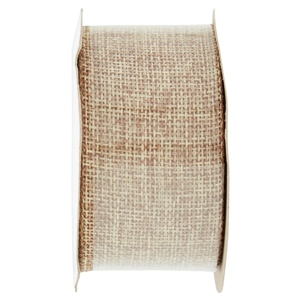 Offray Ribbon, Torrid Orange 1 1/2 inch Woven Burlap Woven Ribbon, 9 feet