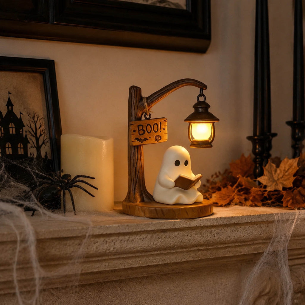 Ghost Night Light Halloween Decorations Bedside Night Light with Tap Control, Dimmable Nursery Decor Lamp, Fun Ghost Gift for K*ids, Halloween Room Decor, Ghost Lamp