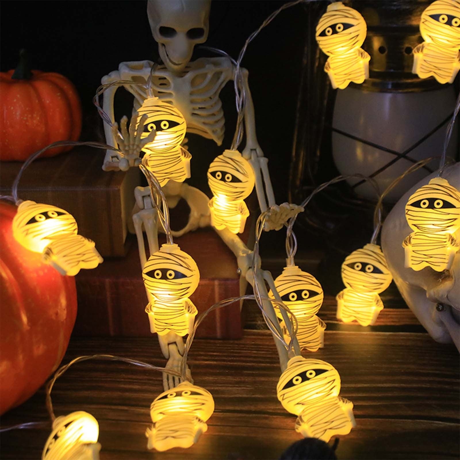 Darzheoy Halloween String Lights, 20 LED 10 FT Battery Operated String Lights, Halloween Decorations Lights Indoor Outdoor Cute Halloween Party Decor