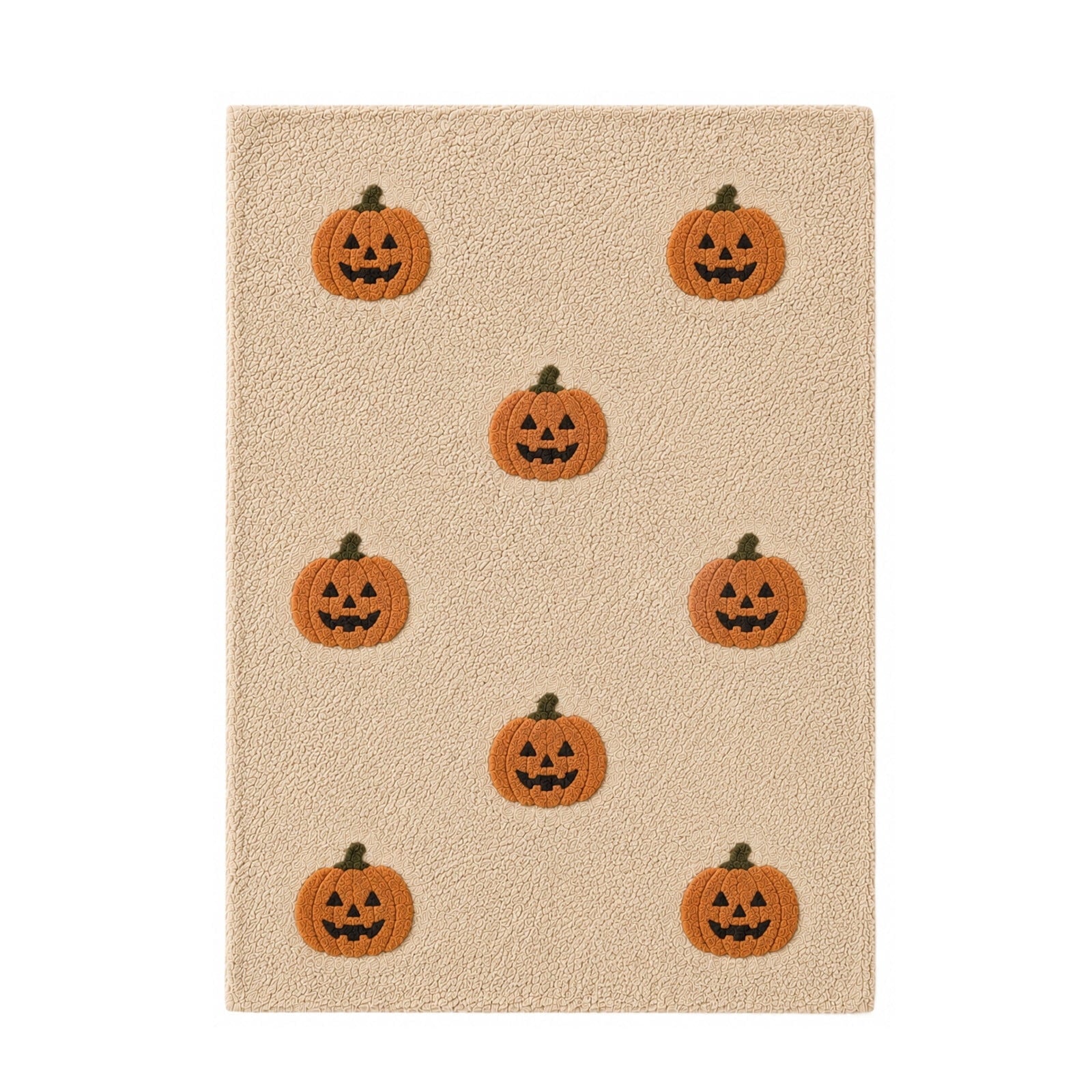 Guvpev Halloween Flannel Throw Blanket, 39.4" x 27.6" Soft Plush 3D Pumpkin Printed Decorative Blanket for Couch, Bed, Travel, Living Room, Cozy Fall Holiday Home Accent