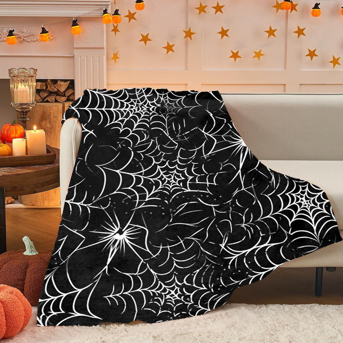 Pink Halloween Throw Blanket for Couch Fleece Halloween Decorations Throw Blankets Lightweight Soft Plush Big Throws and Blankets with Funny Ghost,30x40in