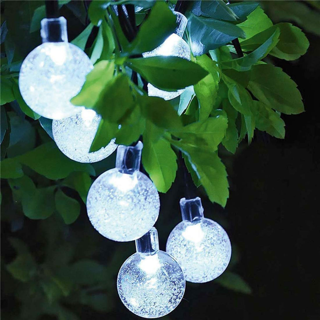 LINLIN Solar Crystal Ball String Lights,Waterproof LED Bubble Globe Solar Fairy Lights 8 Mode Ball String Lights for Bistro Garden Yard Home Party Wedding Christmas Decoration