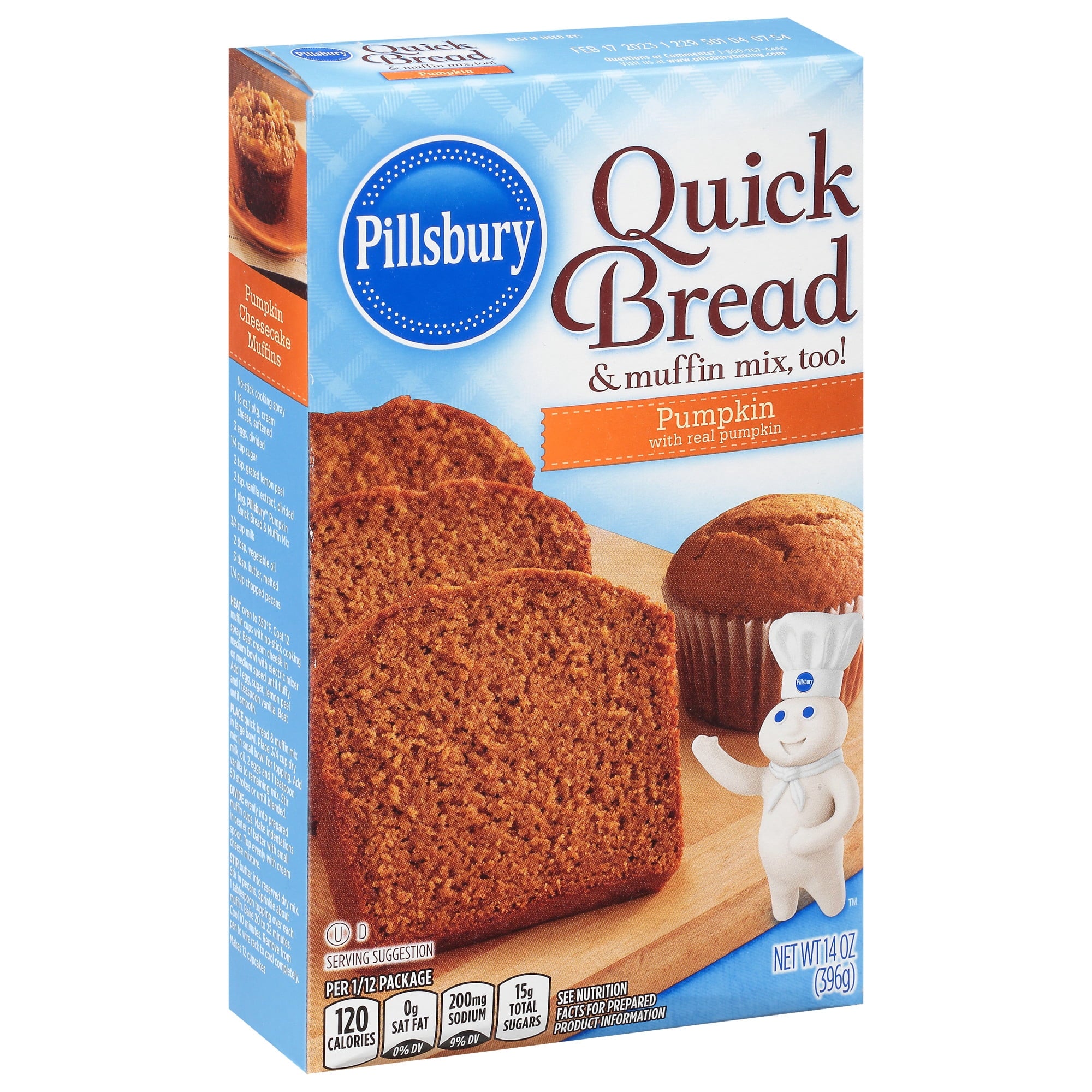 Pillsbury Pumpkin Quick Bread and Muffin Mix, 14 oz Box