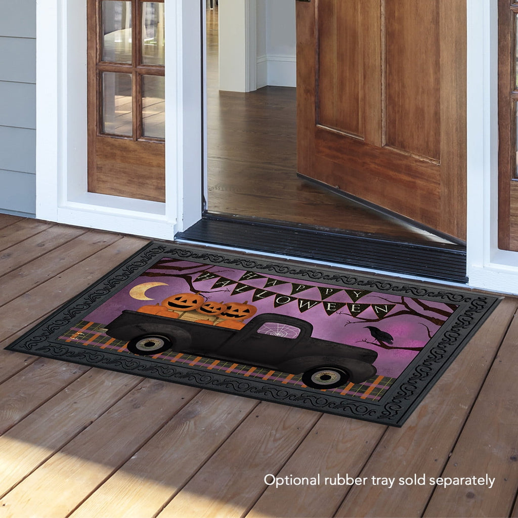 Briarwood Lane Doormat 30x18 Indoor Outdoor Halloween Truck Primitive For Halloween Doormat