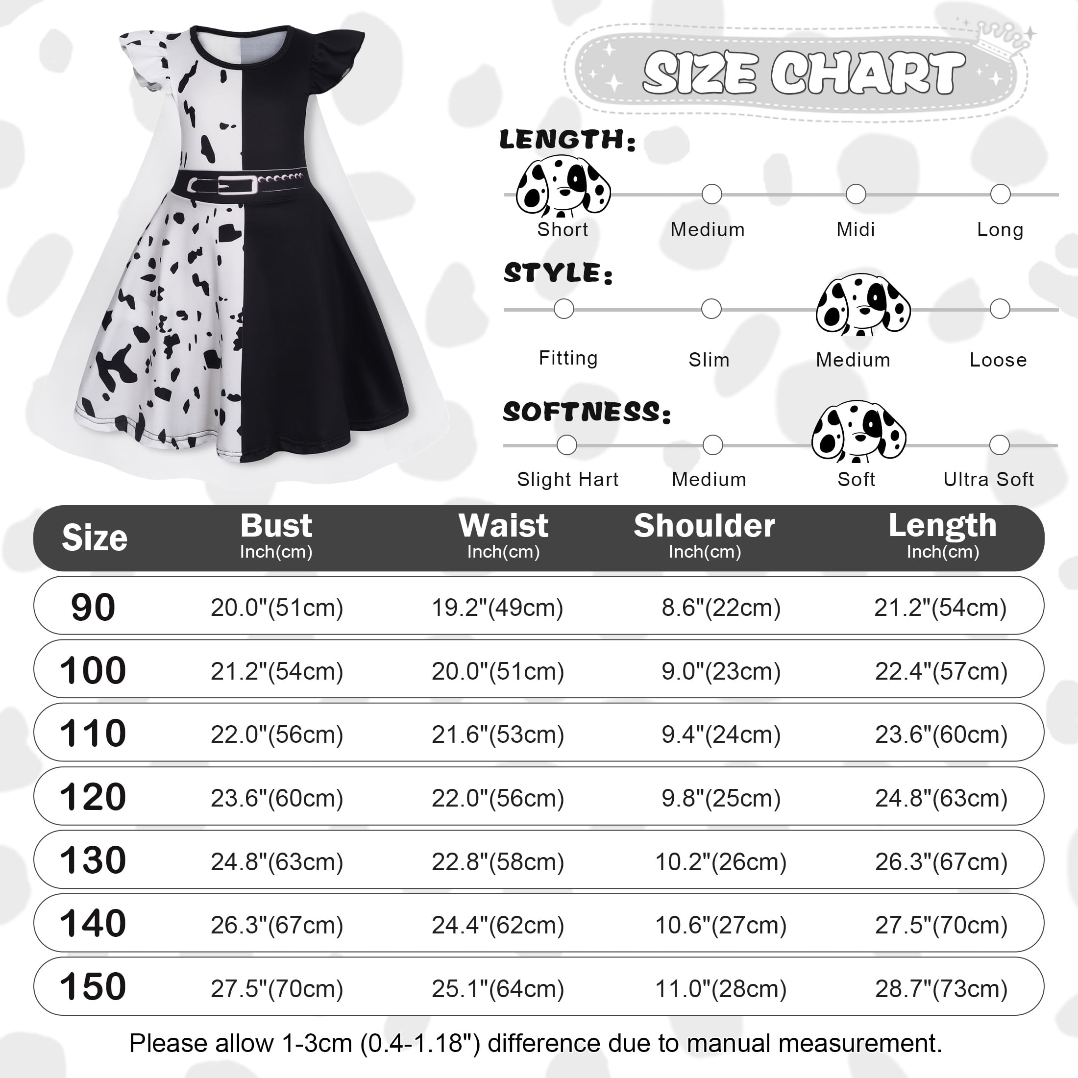 Benylion Girls Ice Princess Dress Halloween Cosplay Costumes With Tulle Cape Kids Birthday Party Dress up Outfit for 7-8 Years