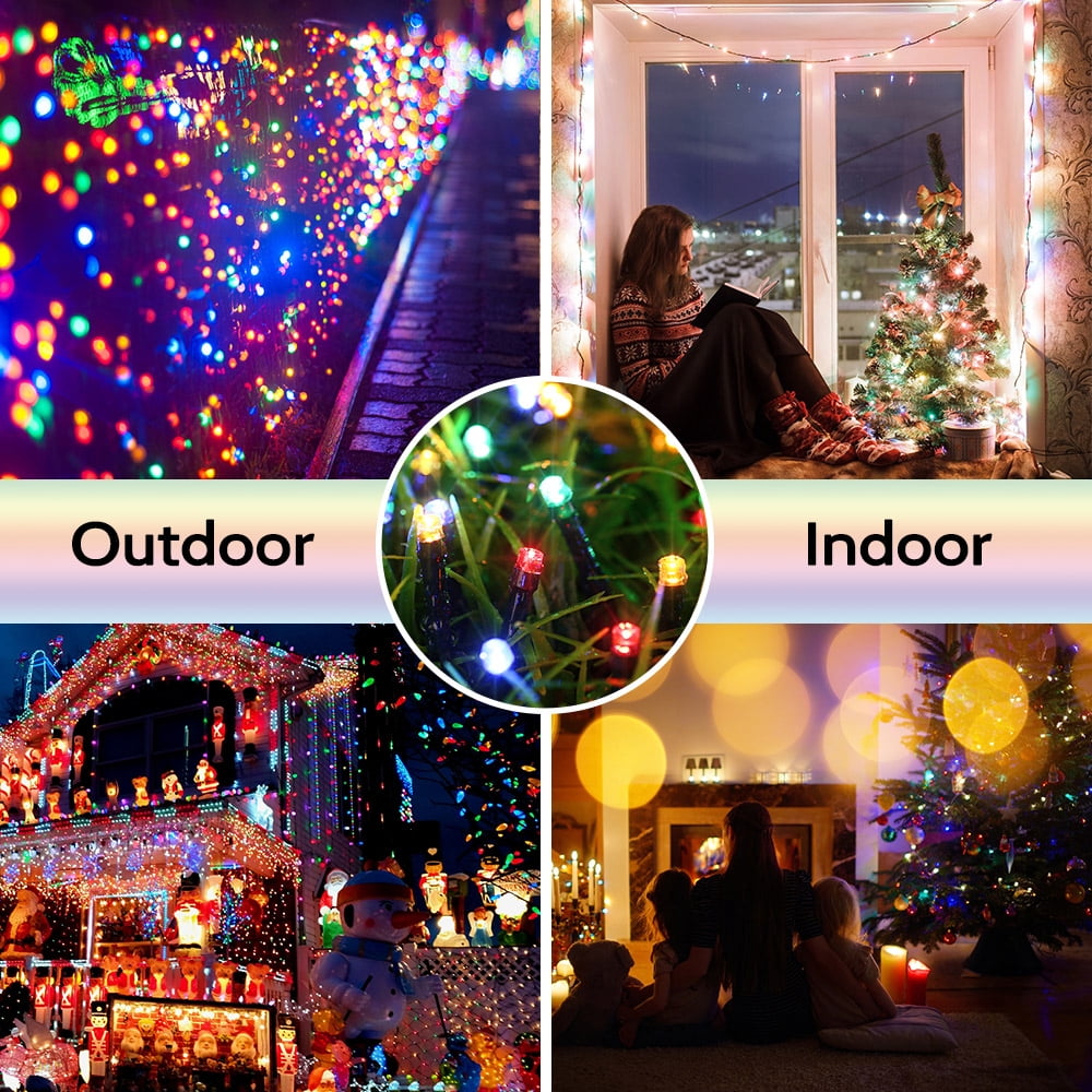 Toodour Orange & Purple Halloween Lights, 82ft 200 LED Plug in Halloween String Lights with 8 Modes, Memory & Timer Function, Connectable Halloween Outdoor Lights for Home, Garden, Halloween Decor