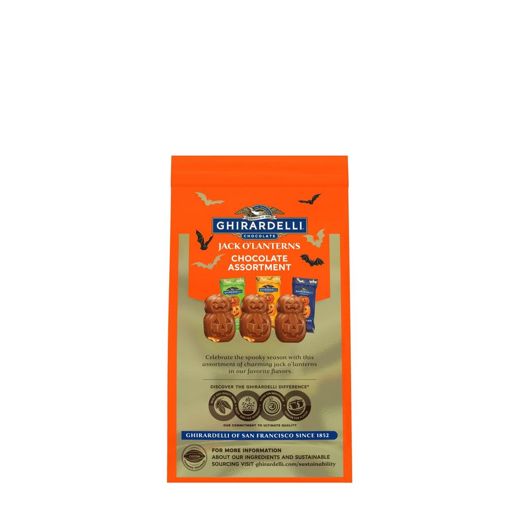GHIRARDELLI Jack O' Lanterns Chocolate Assortment, 4.1 oz Bag