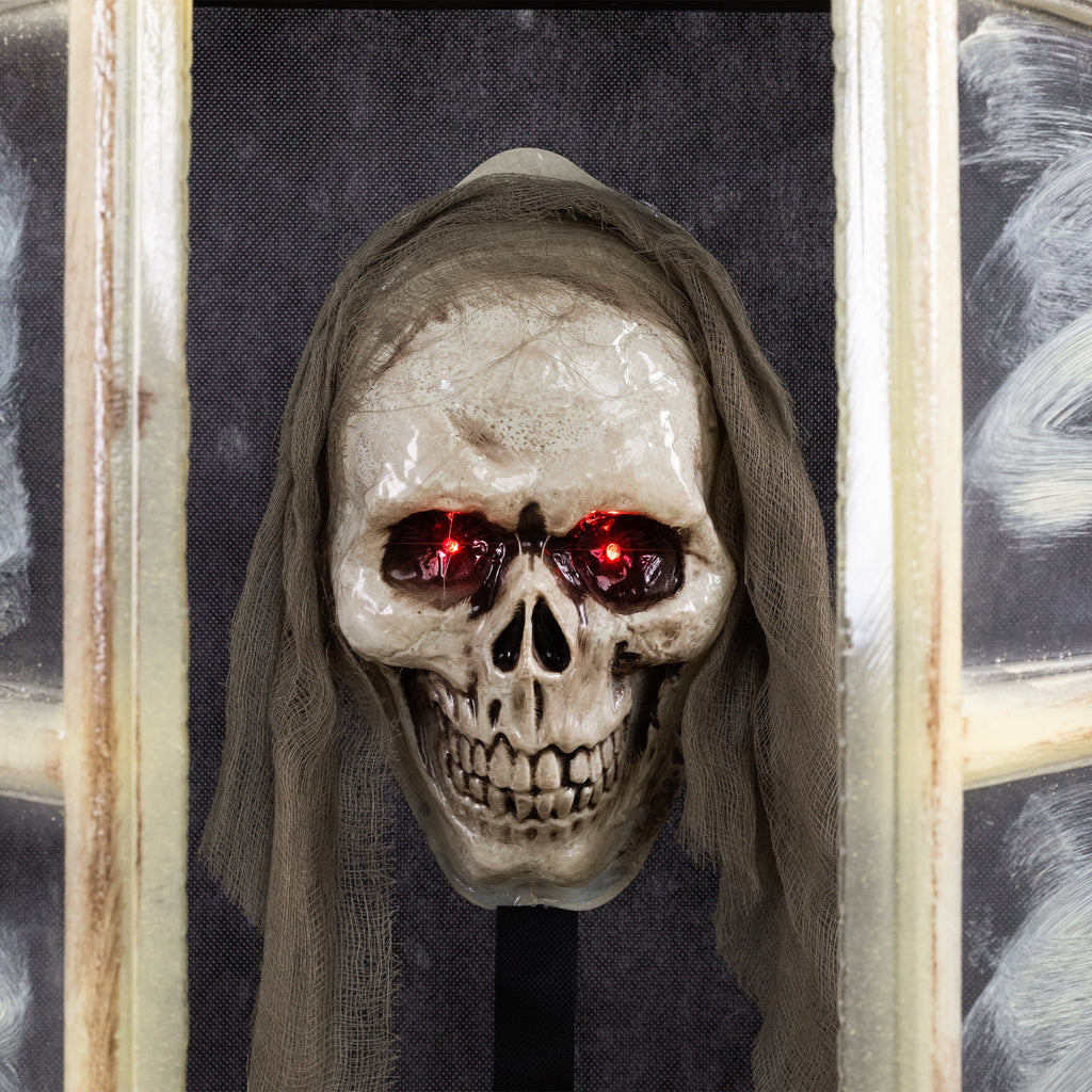 Northlight Lighted and Animated Ghoul in Window Halloween Decoration - 29"